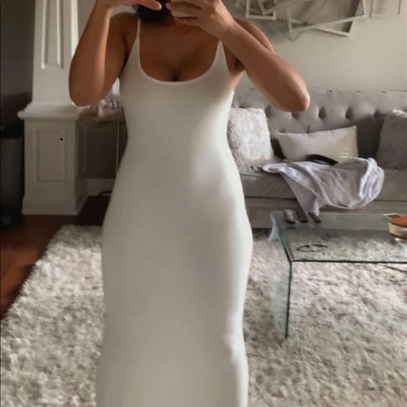 Basic dress tank long gray white maxi women - Picture 8 of 13